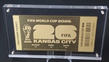2026 FIFA World Cup Kansas City Replica Souvenir Gold Medal Ticket In Acrylic picture
