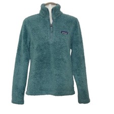 Patagonia Los Gatos 1/4 Zip Fleece Women Size S Teal Blue Fuzzy Good Preowned picture