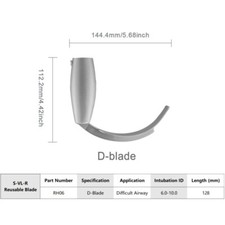(US delivery)Vide Laryngoscope Reusable blades(Miller0/1/MAC1/2/3/4/D-blade) picture