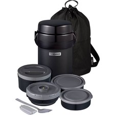 Zojirushi Mr. Bento Stainless Lunch Jar Black Carbon: Steel Lunch Container with picture