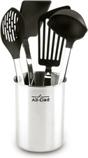 All-Clad 4-Piece Stainless Steel Kitchen Tool Set with Caddy and Nylon Heads picture