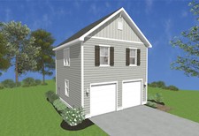 Garage Apartment (ADU) - 1 BR/1BA w/ Loft - Full House Plans, Blueprints #30010A picture