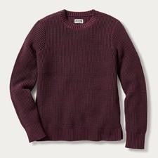 Women's Heritage Waffle Stitch Crew Sweater Cotton Knit  picture