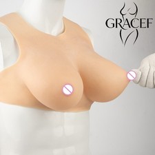 Realistic B-H Cup Silicone Breast Forms Breast Plate Fake Boobs For Crossdresser picture
