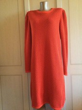 COS Red/Burgundy Knitted Cotton From Cos. Mini Dress Size L-XL picture
