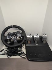 Logitech G920 Driving Force Racing Wheel With Pedals - Black Tested Working  picture