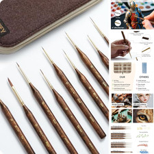 10 Piece Artify Detail Paint Brush Set with Carrying Case for Miniature Painting picture