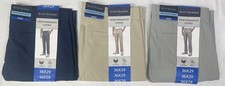 SCOTT BARBER Men's 36x29 Lot of 3 Performance Chino Pants Blue, Tan & Gray NWT picture