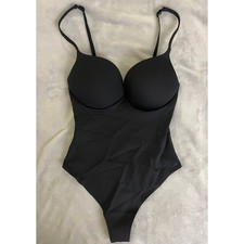 SKIMS Small Ultimate Body Thong Bodysuit Onyx Black SL-THG-8044W Hourglass NWT picture