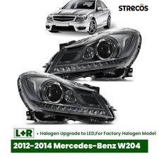 For 2012-2014 Mercedes Benz W204 C-Class LED Projector Headlight Headlamp Black picture