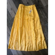 Talbots NWT vintage Yellow Pleated maxi Skirt - Women size 2 picture