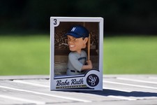 Babe Ruth Bobblecard SWB Railriders SGA 9/19/26 Bobblehead Bobble Card  picture