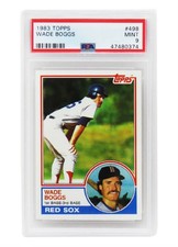 Wade Boggs (Boston Red Sox) 1983 Topps Baseball #498 RC Rookie Card - PSA 9 MINT picture