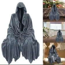 Grim Reaper Hooded Gothic 5.7” Tall Shelf Sitting Hooded Spirit Halloween Decor picture