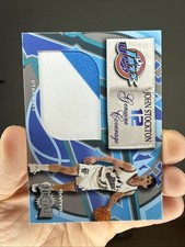1999-2000 Skybox Metal Genuine Coverage John Stockton Game Worn 2 Color Patch picture