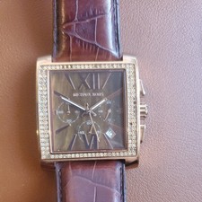 Michael Kors MK-5675 Women's Squr Qurtz Chronograph Dt Watch Brwn/Gld | Running  picture