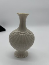 Vintage Lenox Aegean Shell Bud Base Ivory W/ Gold Rim 6.5” Tall Made in America picture