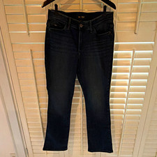 Lee Women’s Bootcut Mid Rise Dark Wash Blue Denim Jeans Stretch 5-Pocket picture