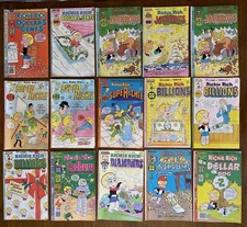 Vintage Richie Rich Comic Book Lot 15 Harvey Comics Super Richie Jackpots 1970s picture