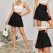 Women High Waist Skater Mini Flared Pleated Skirt Short Tennis Pencil Skirt Cute picture