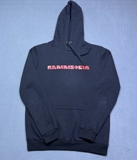 Rammstein Official Merch Hoodie Mens L Black Red Graphic German Metal Pullover picture