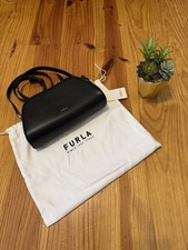 FURLA Vitello Sidney Goccia Crossbody Shoulder Bag Purse Black NWT Dust Bag picture