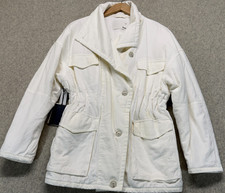 NWT Aritzia Wilfred Free Womens Ruby Espace Jacket White Classic Button Front S picture