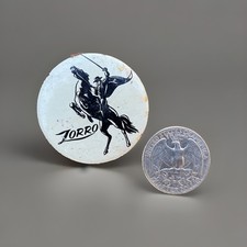 RARE 1960’s ZORRO Walt Disney Productions Television Metal Button Made in USA picture