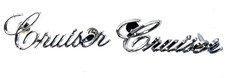 Vtg 1973-1975 Oldsmobile set of Cruiser Front Fender Emblems Script picture