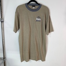 Vintage 90s Elvis Presley Graceland Striped T Shirt USA Made Size L Embroidered picture
