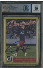 2016-17 Antoine Griezmann Donruss Gold Signed  #43 BAS Beckett Witness Grade 10 picture