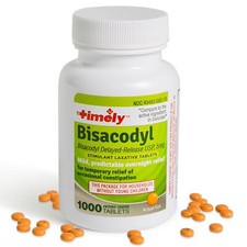 TIME-CAP LABS INC. Timely Bisacodyl 5mg - 1000 Tablets - Laxatives for Consti... picture