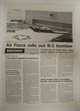 Northrop News Newspaper Newsletter 1988 Air Force B-2 Bomber Palmdale Caps picture
