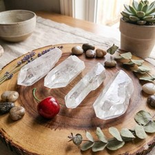 Large Clear Quartz Crystal Point, Rough Raw Gemstone Display Piece picture