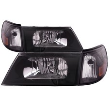 For 03-04 Grand Marquis/Marauder Headlights With Side Marker Lights Black Kit picture