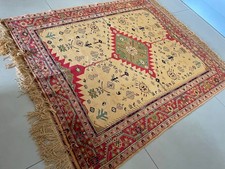 Exceptional Vintage Unused Hand-Knotted Carpet – 100% Pure Silk Rug  – Handmade picture