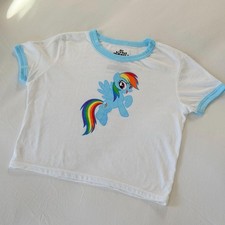 My Little Pony Rainbow Dash Hot Topic Blue Ringer Baby Tee S 32250163 picture