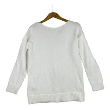 New LOFT White Cory Sweater Size Medium picture