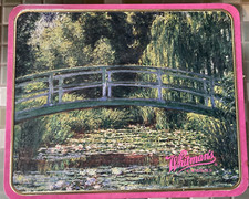 Vintage Tin Whitman's Claude Monet Japanese Footbridge +Waterlily Pool 10x8x1.5
