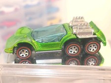 Vintage Hot Wheels 1970 Green Six Shooter Redline.  Gray Interior. Hong Kong picture