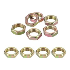 10Pcs M16x1.5x7mm Steel Hex Nuts Fasteners 22mm Width Color Zinc picture