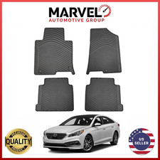 Black All Weather Floor Mats for 2015-2019 Hyundai Sonata picture