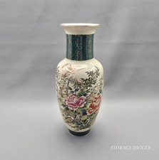 VTG Royal Satsuma Japanese Porcelain Multicolor Flowers Vase 12