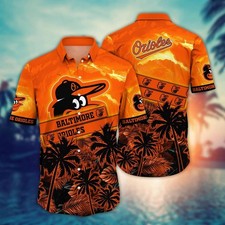 Baltimore Baseball Team Orioless Hawaiian Button Down Shirt Unisex Adults S-5XL picture