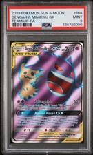 Gengar & Mimikyu GX (Full Art) 164/181 Sm-Team Up Holo LOW POP (CLEAN Regrade?) picture