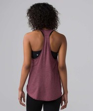 LULULEMON 105 SINGLET HEATHERED BORDEAUX DRAM RACERBACK TANK 6 picture