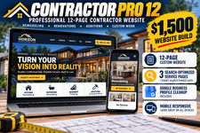Professional Contractor Website Up to 12 Page Website Design  + 3 Service Pages picture