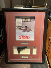 Rare Scarface Poster with Frame Tony Montana With Cigar and Gun picture