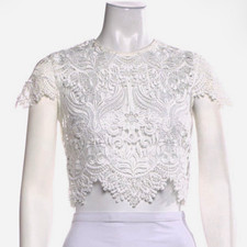 Catherine Deane Bardot Top Lace Crop Top — XS / Size 2 picture