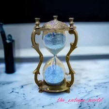 Vintage Brass Hourglass Sand Timer Nautical Maritime Hour Glass Sand Clock Gift picture